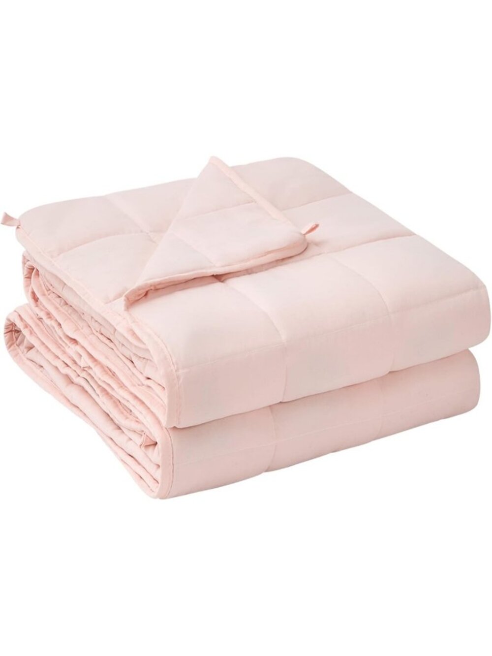 Cozy 15lbs Weighted Blanket for Adults, Queen Size 60"x80", Soft Pink Comfort